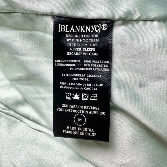 Blank NYC | Women | Pistachio Cropped Tweed Full Zip Jacket | Size Medium - Picture 8 of 10